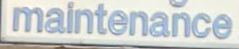 maintenance